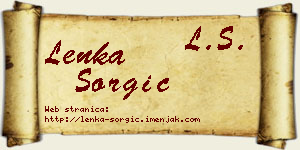 Lenka Šorgić vizit kartica